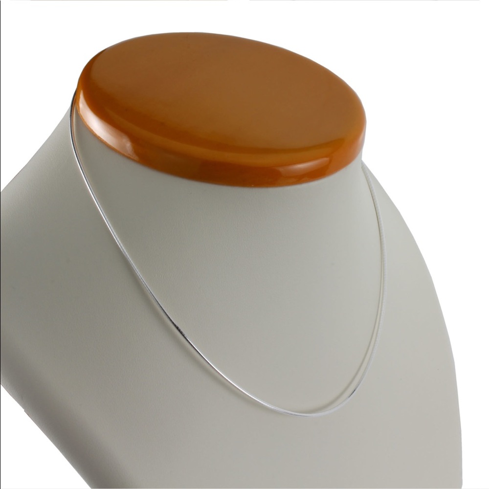 Sterling Silver Round Omega Chain Necklace - Picture 4 of 12